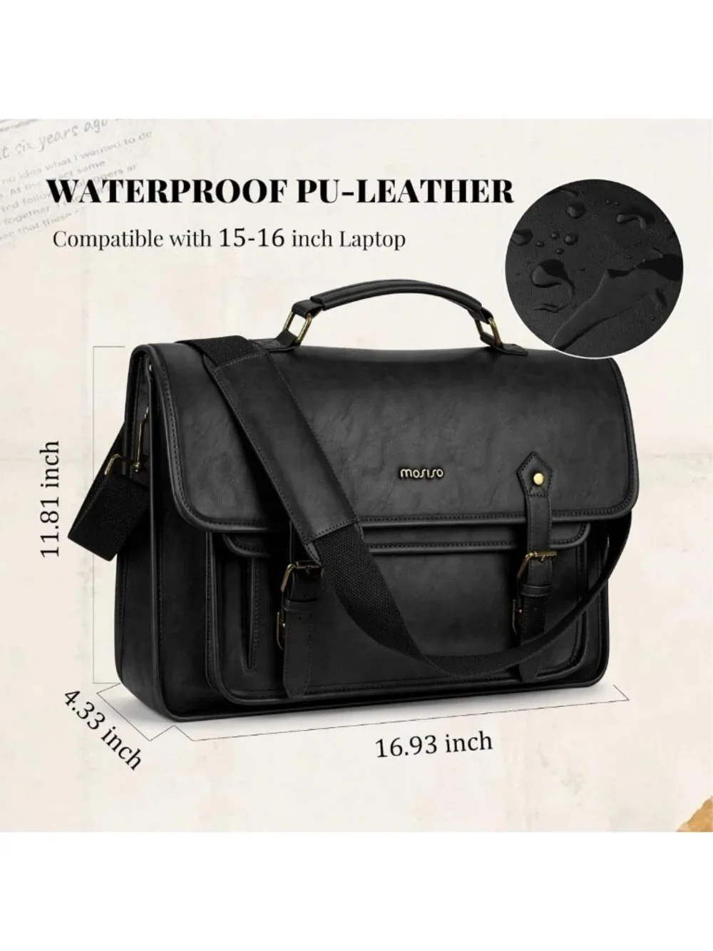 Stylish 3-in-1 Laptop Bag, 15.6